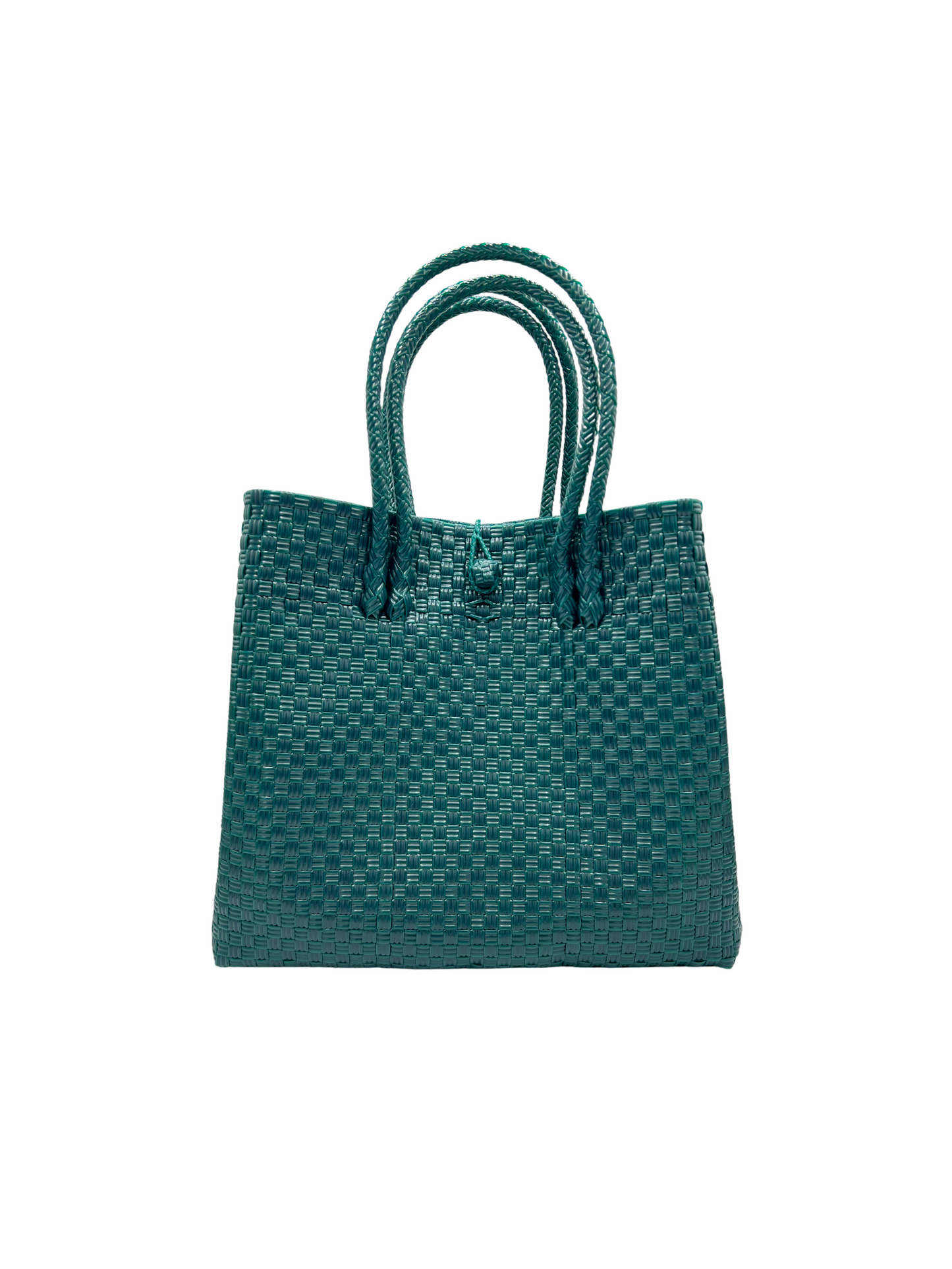 Piper Maxi Handwoven Tote - Deep Emerald
