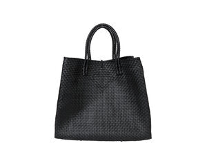 Maxi Piper Handwoven Tote - Black