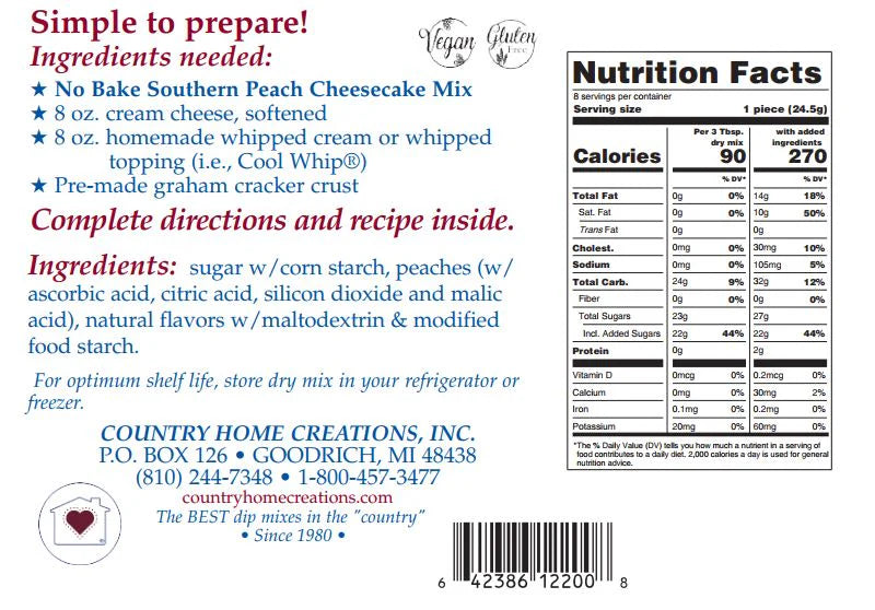 No-Bake Southern Peach Cheesecake Mix