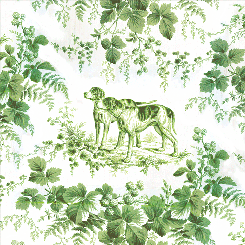 Hunting Toile Evergreen Napkins
