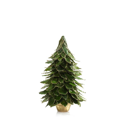 Natural Leaf Tree in Gold Pot