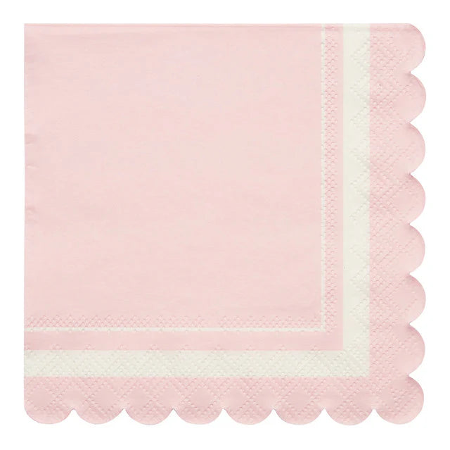 Scalloped Blush Cocktail Napkin