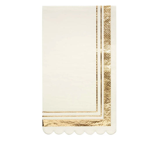 Gold & White Guest Towel