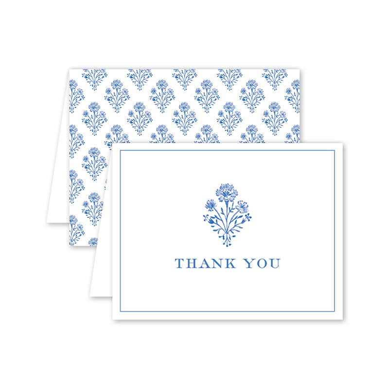 Chinoiserie Blockprint Thank You - Boxed Set