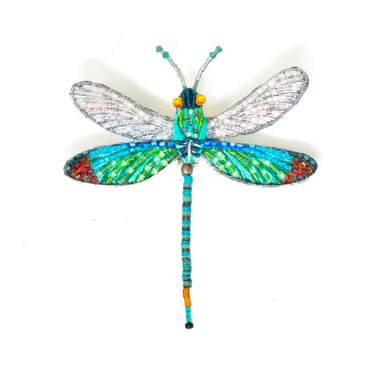 Oriental Greenwing Dragonfly Brooch Pin