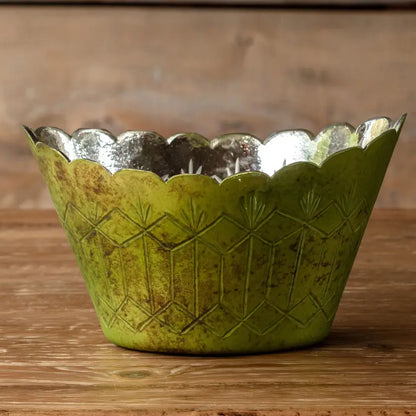 Antique Olive Etched Center Piece