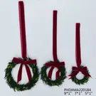Boxwood Wreath with Burgundy Ribbon