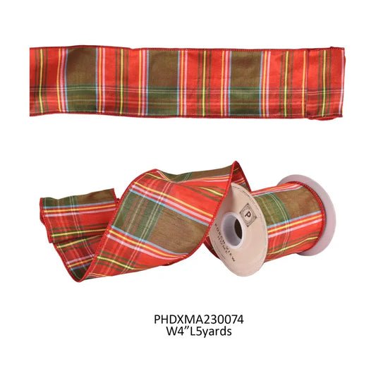 Santa's Plaid Ribbon
