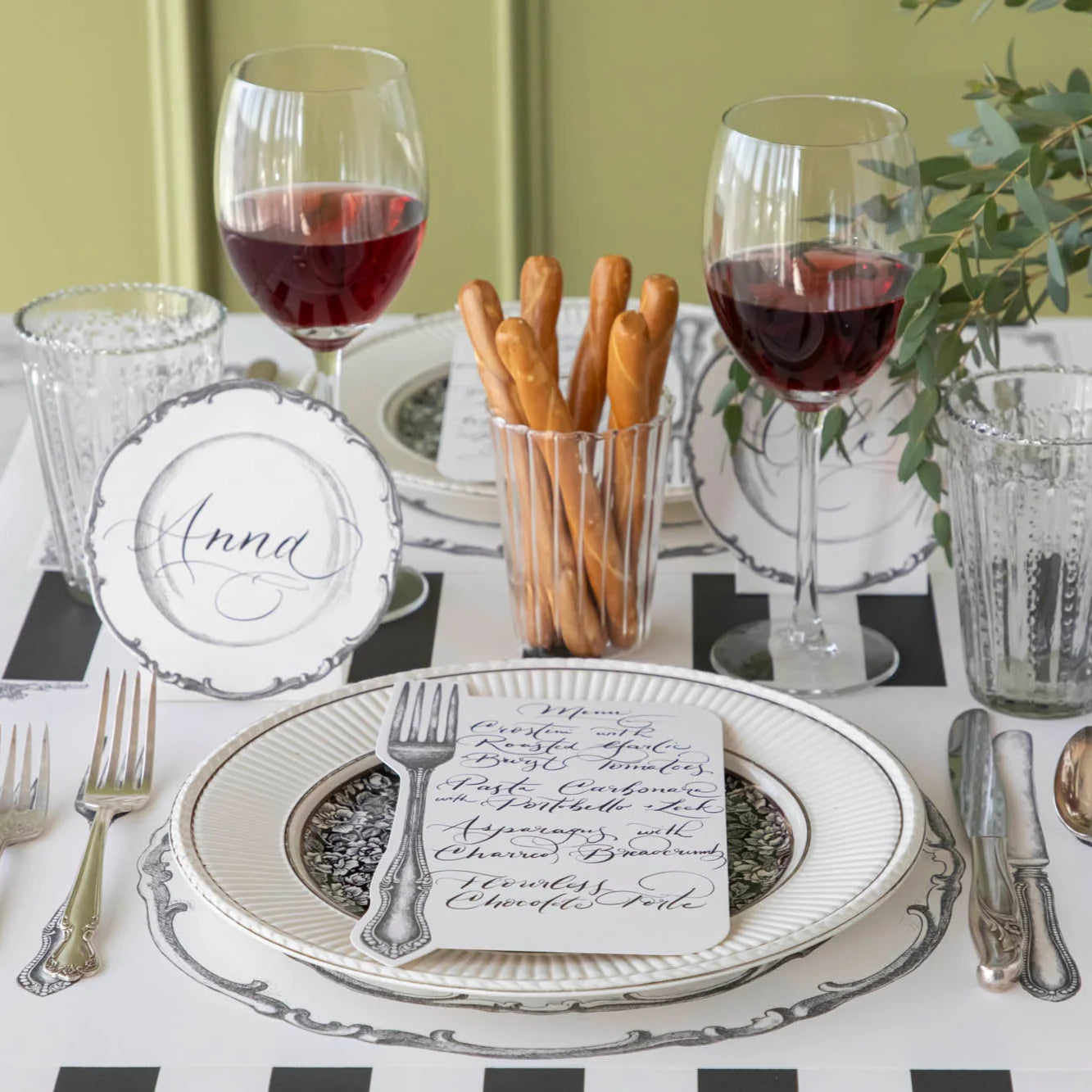 Vintage Plate Place Card