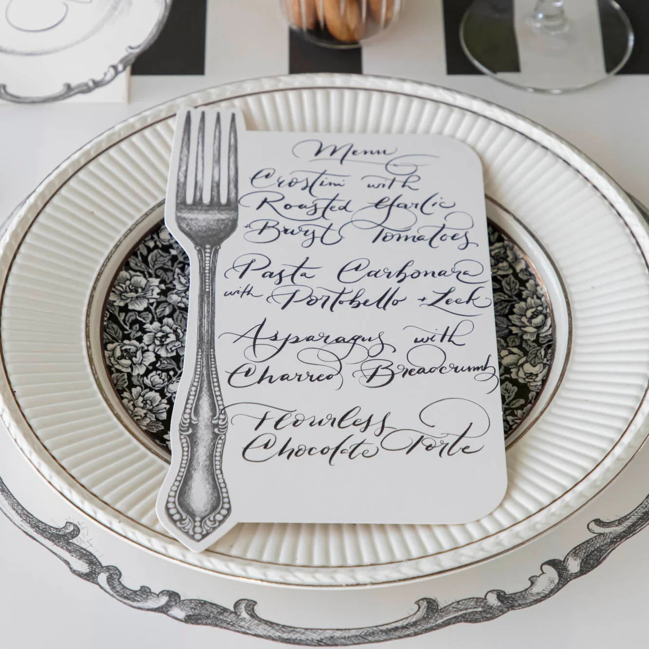 Vintage Fork Table Card