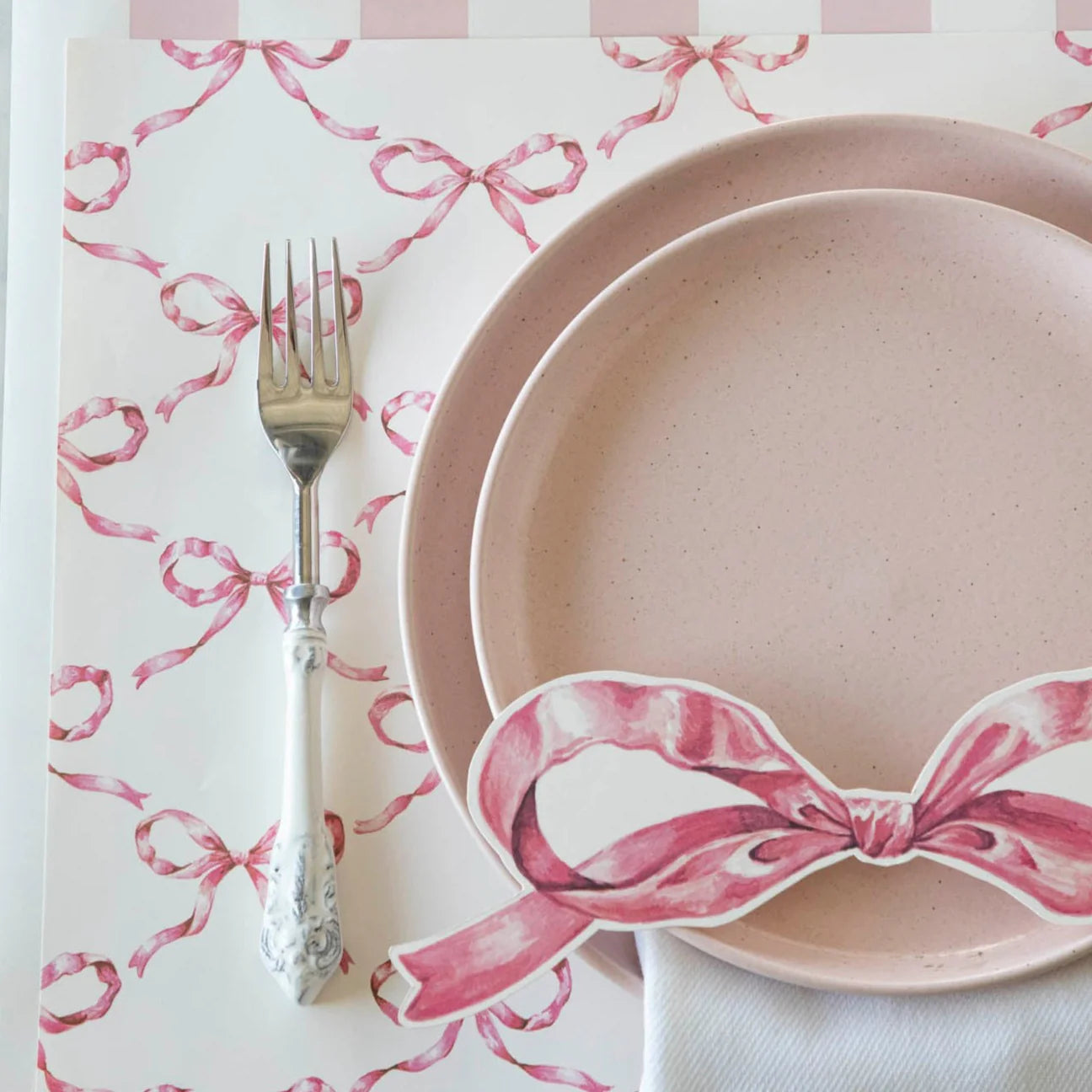 Pink Bow Table Accent