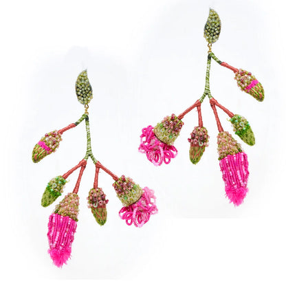 Pink Gum Blossoms Earrings