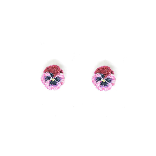 Rose Pansy Earrings