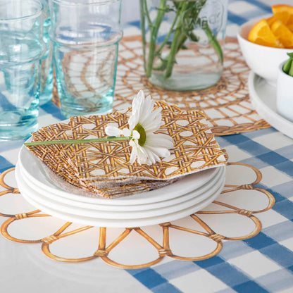 Rattan Weave Cocktail Napkin