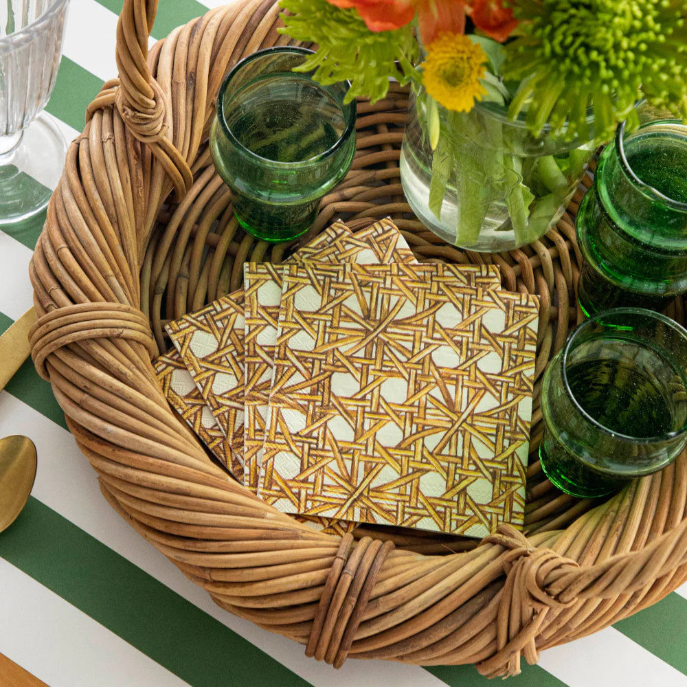 Rattan Weave Cocktail Napkin