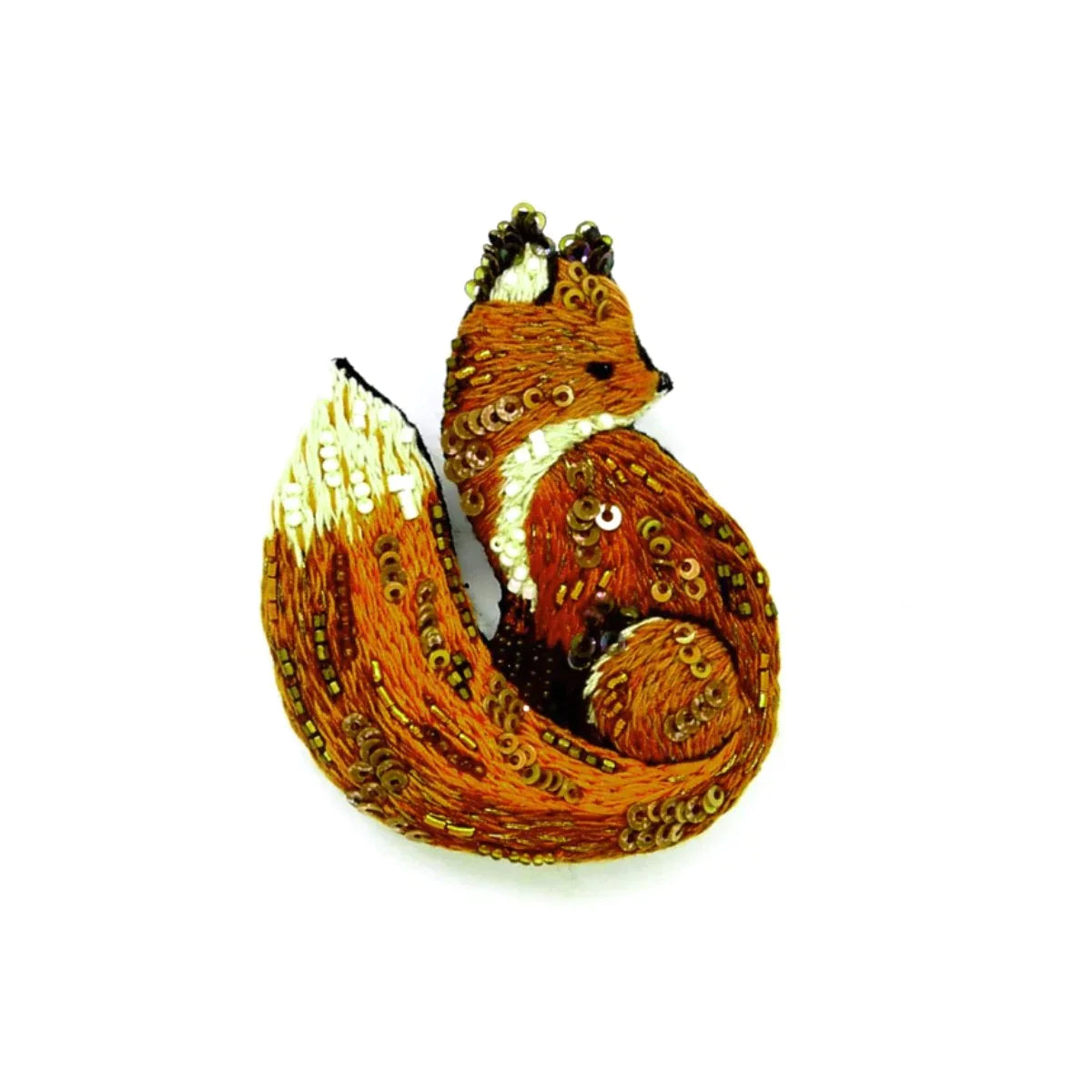 Red Fox Brooch Pin