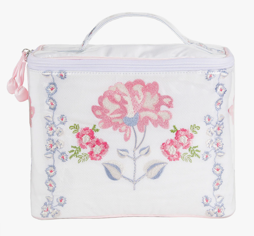 Pink Peony Train Case