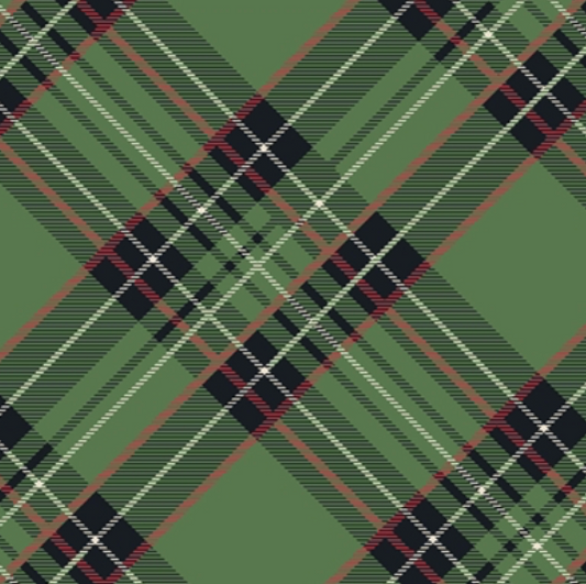 Green Plaid Cocktail Napkin