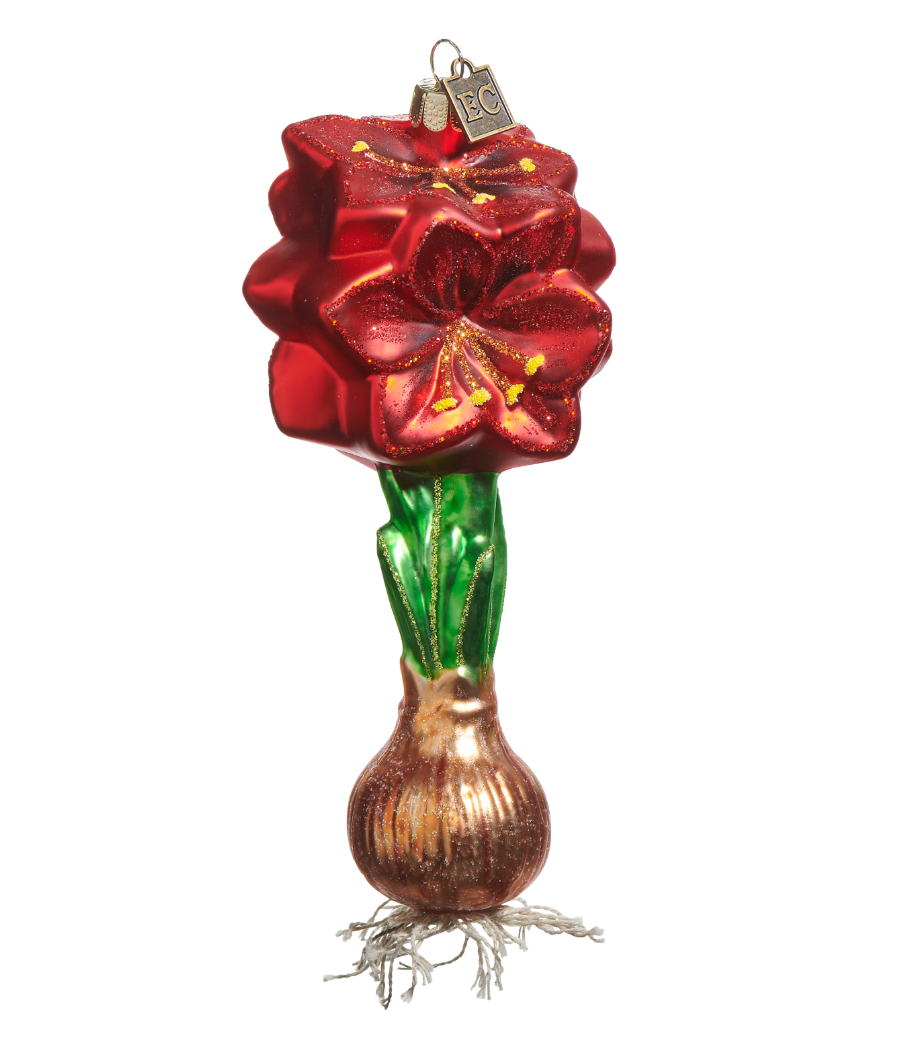 Red Amaryllis Bulb Ornament