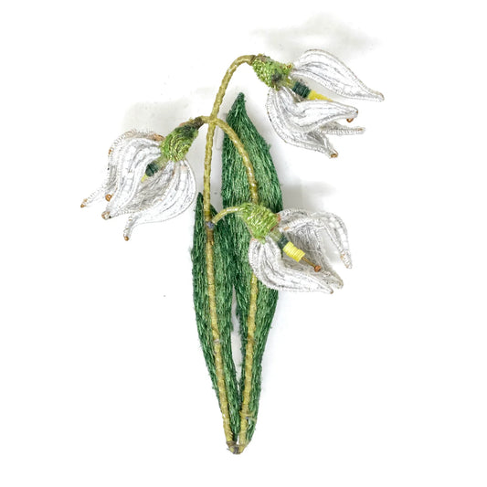 Snowdrop Flower Brooch Pin