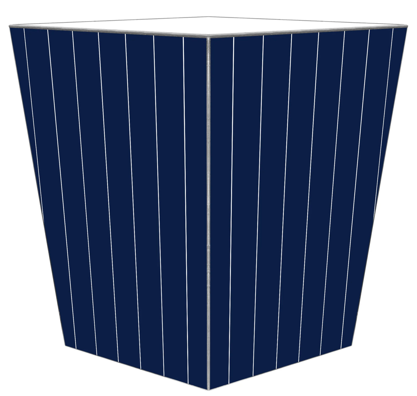Waste Basket - Navy Pin Stripe