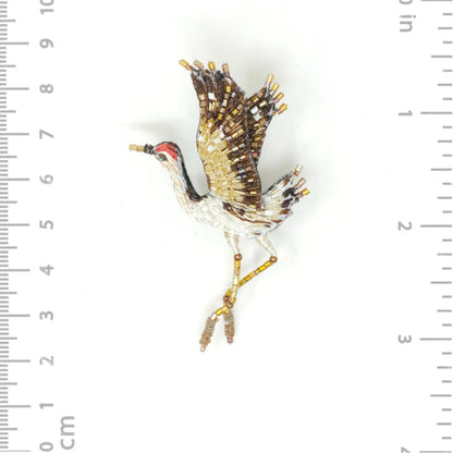 Whooping Crane Brooch Pin