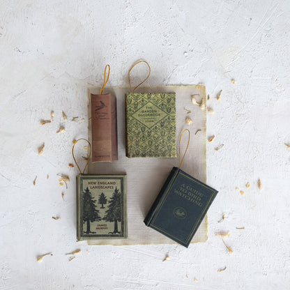 Fabric Book Ornament - 4 Styles