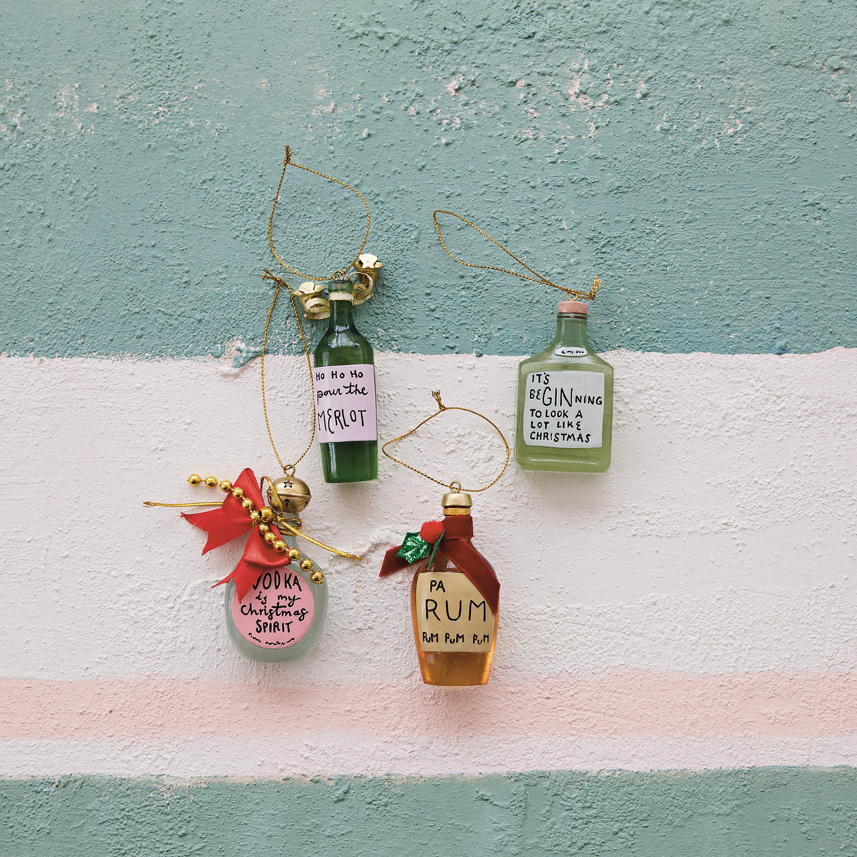 Bottle of Cheer  Ornaments - 4 Styles