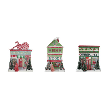 Christmas Village Shop with LED Light - 3 Styles