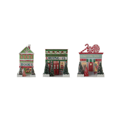 Christmas Village Shop with LED Light - 3 Styles