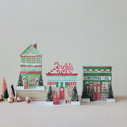 Christmas Village Shop with LED Light - 3 Styles