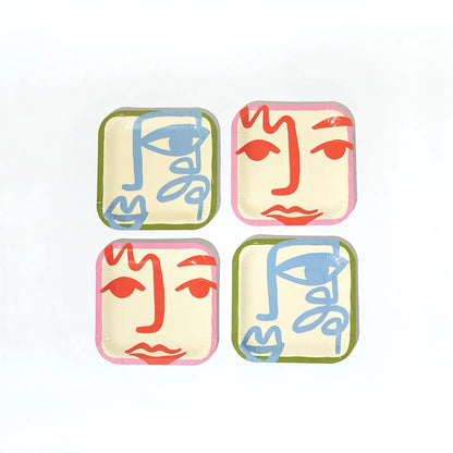 Two Face Dessert Paper Plates