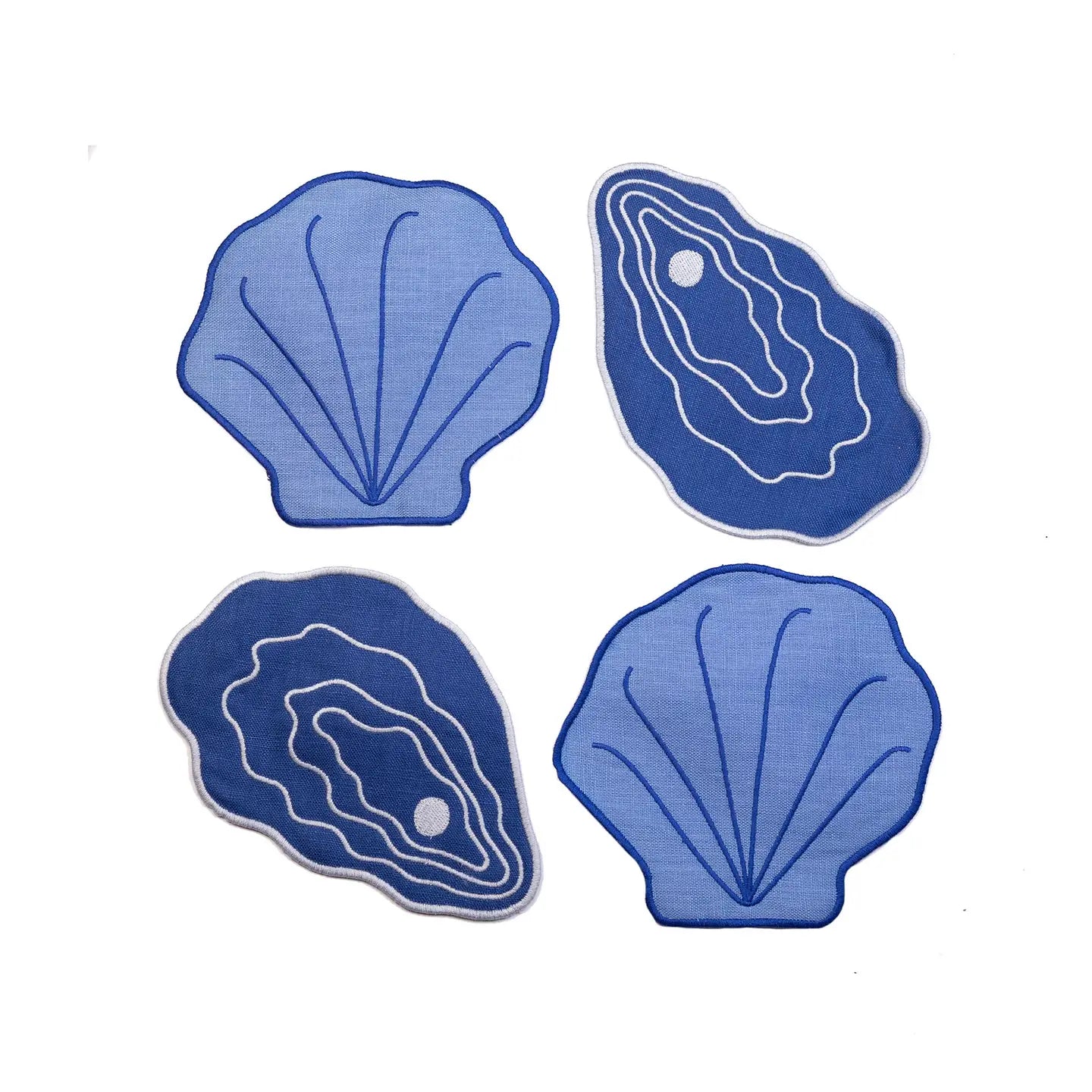 Shell Cocktail Napkins S/4
