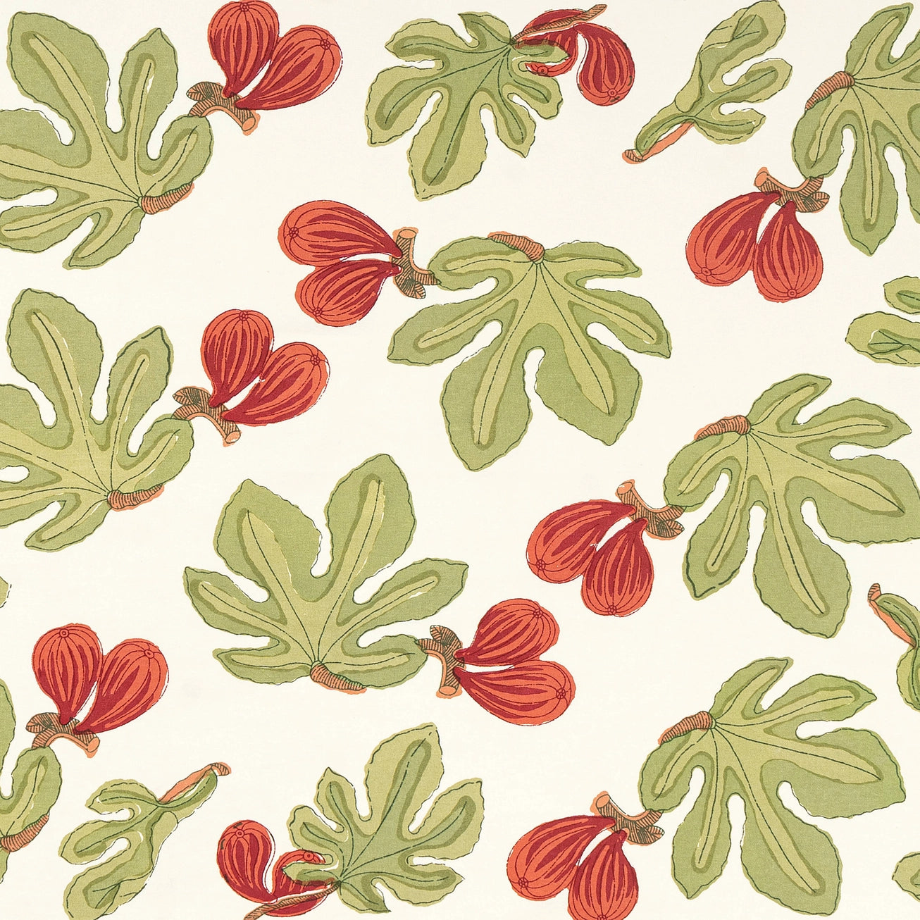 Fig Red & Green French Tablecloth