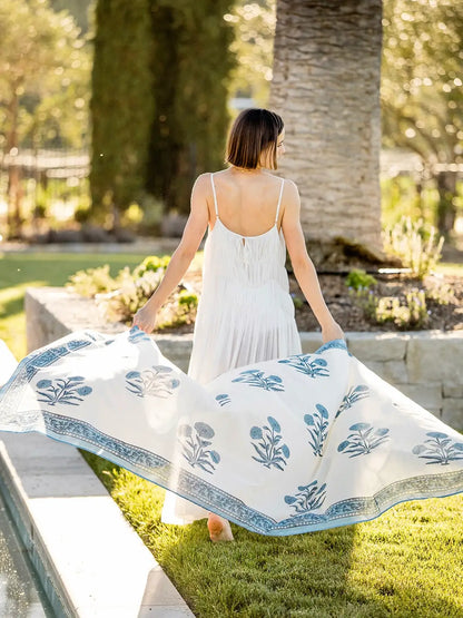 Sarong - Indigo Flower