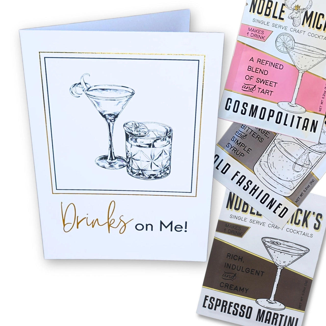 Drinks On Me Cards and Cocktails