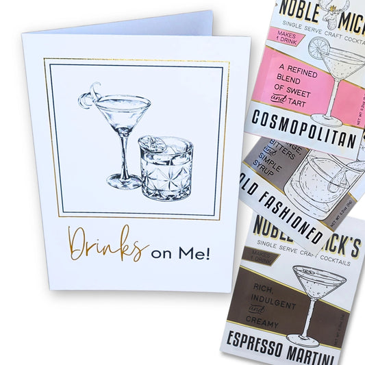 Drinks On Me Cards and Cocktails