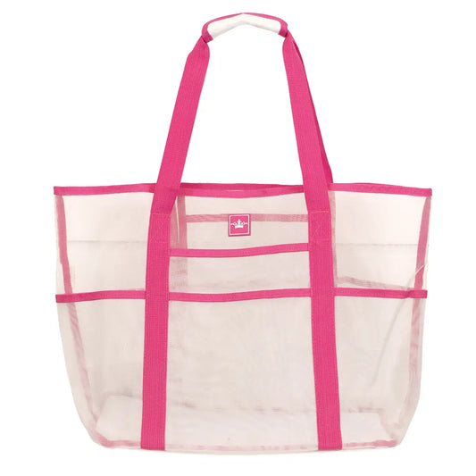 Grayton Beach Tote White/Pink