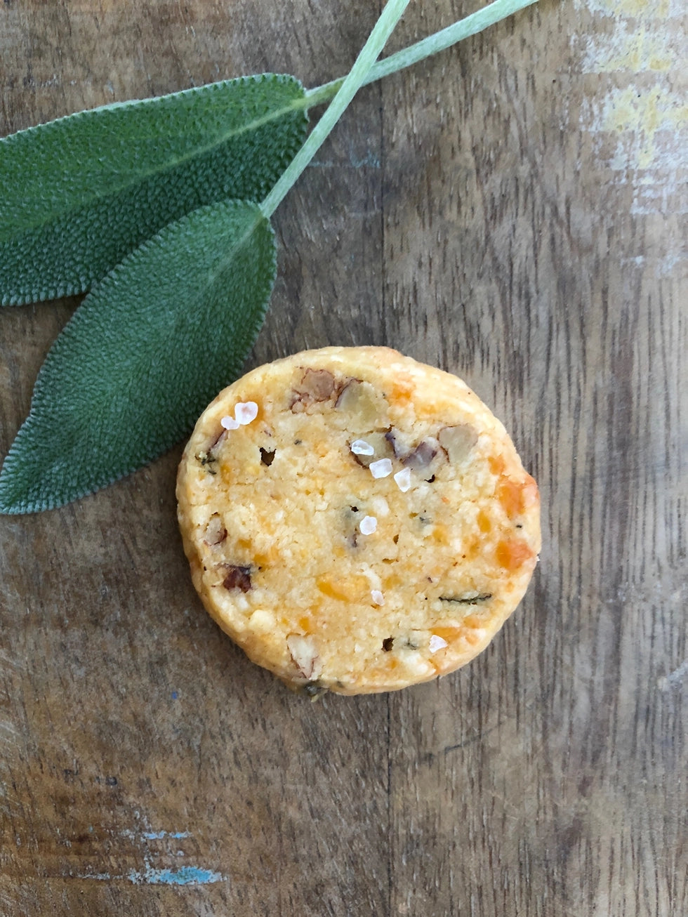 Cheddar, Sage, Pecan Gourmet Cheese Wafer Dough Log