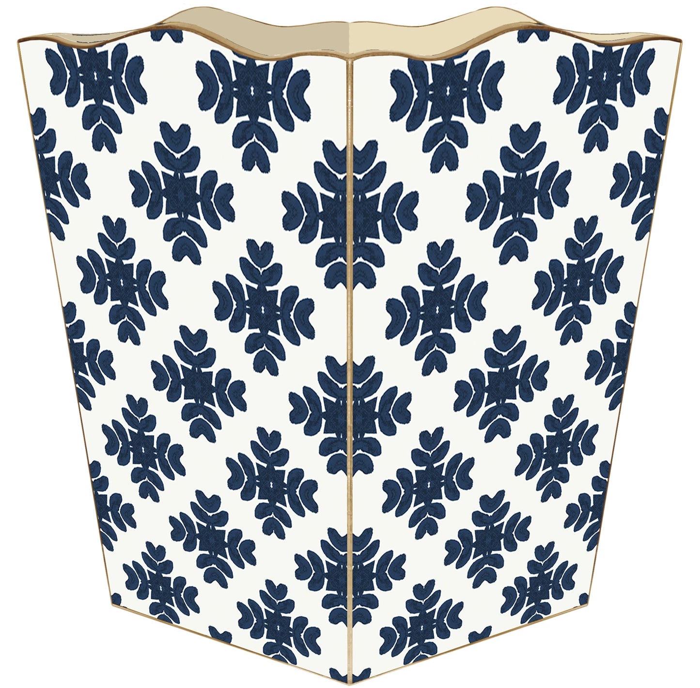 Waste Basket - Brushstroke Navy by Laura Park