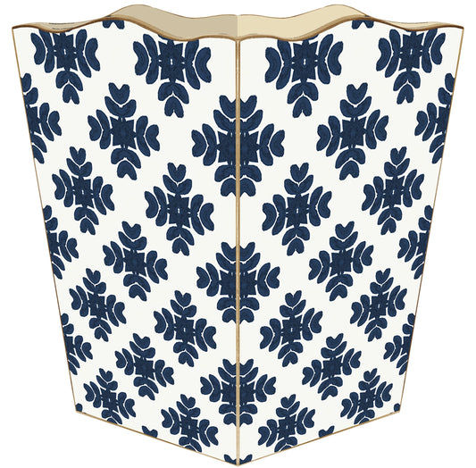Waste Basket - Brushstroke Navy by Laura Park