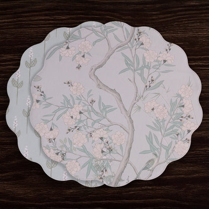 Chinoiserie Reversible Placemats S/4 Light Teal