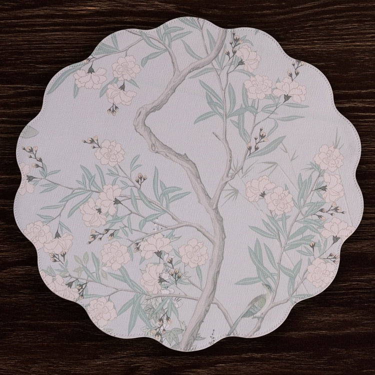 Chinoiserie Reversible Placemats S/4 Light Teal
