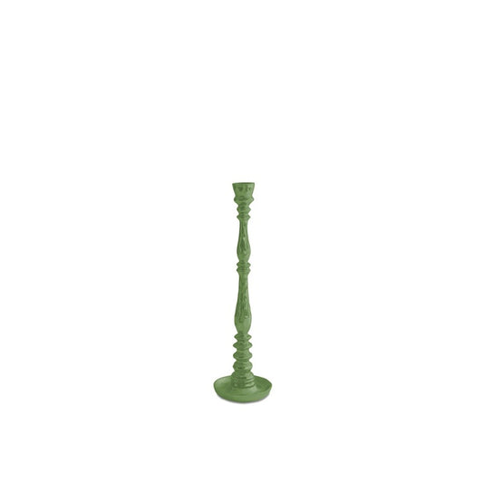 Crosby Small Leaf Green Candlestick Holder