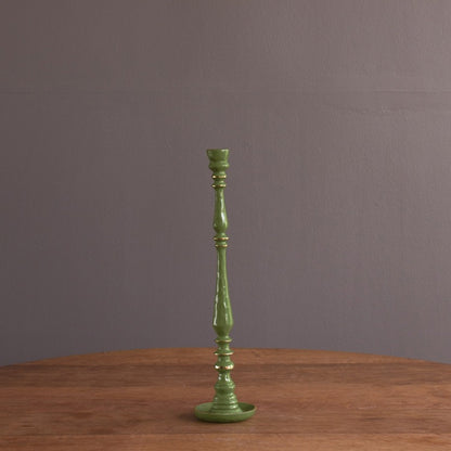 Crosby Medium Leaf Green Candlestick Holder