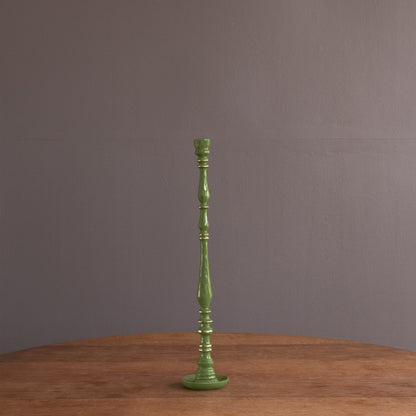Crosby Large Leaf Green Candlestick Holder