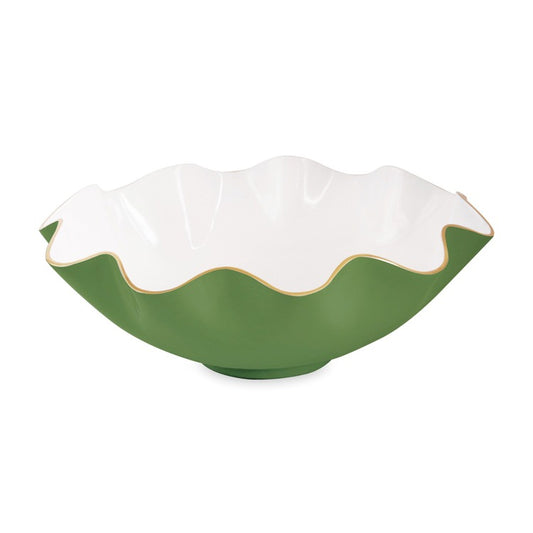 Carola Extra Large Leaf Green Bowl