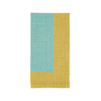 Color Blocked Dinner Napkins S/4