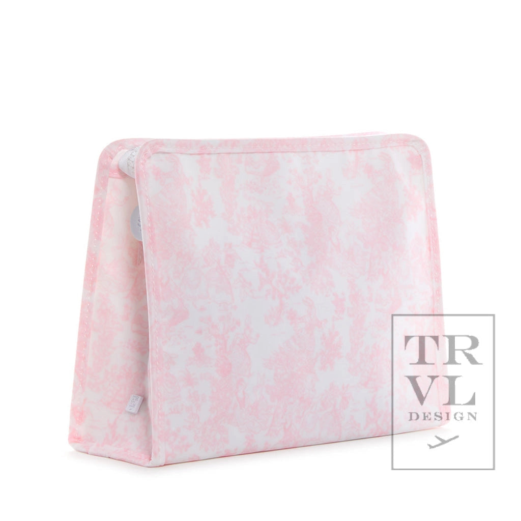 Lg Roadie Bag - Pink Bunny Toile