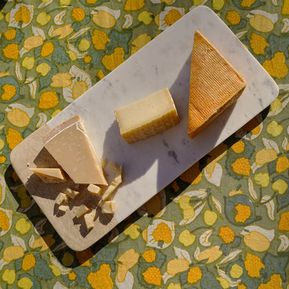 French Tablecloth Fruit Yellow/Green 71"x106"